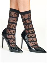  Animal Print Socks Black 20 Den | Escapade Fashion